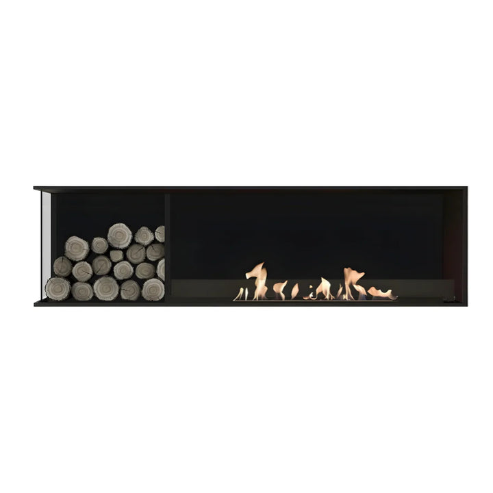 Bioethanol Eck Einbaukamin - BASE WOOD L180