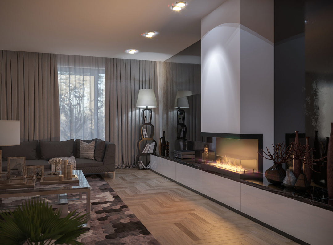 bioethanol-einbaukamin-dreiseitig-ethanolkamin-raumteiler-infire-c1000-inside-c-100cm-schwarz-dreiseitige-verglasung-mit-flammen-modernes-wohnzimmer-lowboard-wohnwand-trockenbau-mit-schubladen
