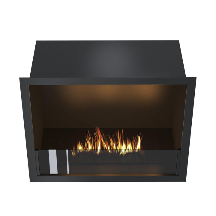 Bioethanol Einbau Kamin Ofen SELECTED 60cm Ethanol Einbaukamin von Wild Flame Frontal