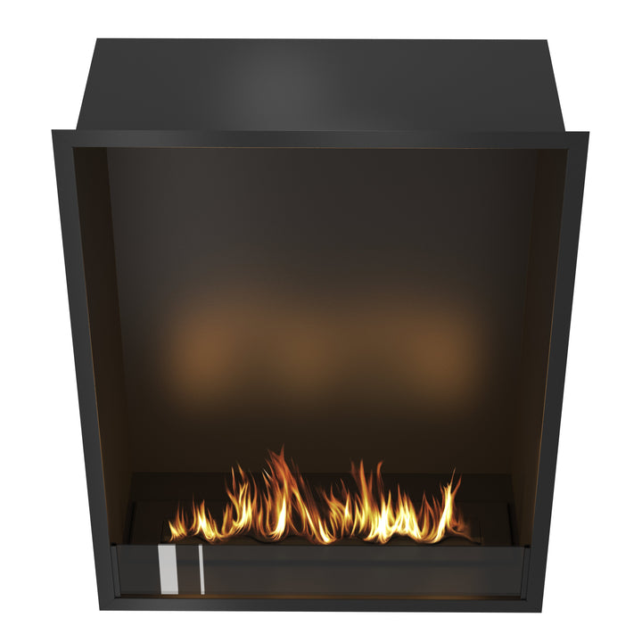 Bioethanol Einbau Kamin Ofen SELECTED Vertikal 80x100x35cm von Wild Flame Frontal