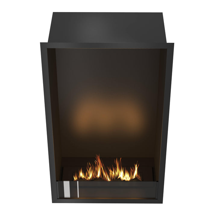 Bioethanol Einbau Kamin Einbaukamin Ofen SELECTED Vertikal 60x100x35cm von Wild Flame Frontal