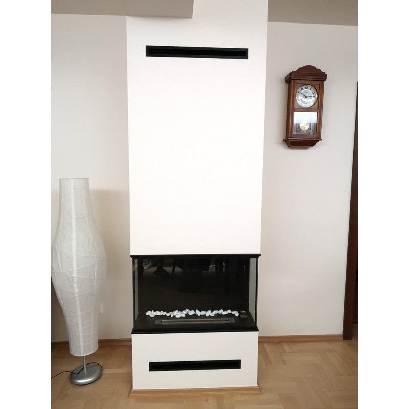 Dreiseitiger Bioethanol Einbaukamin - Reigen 80
