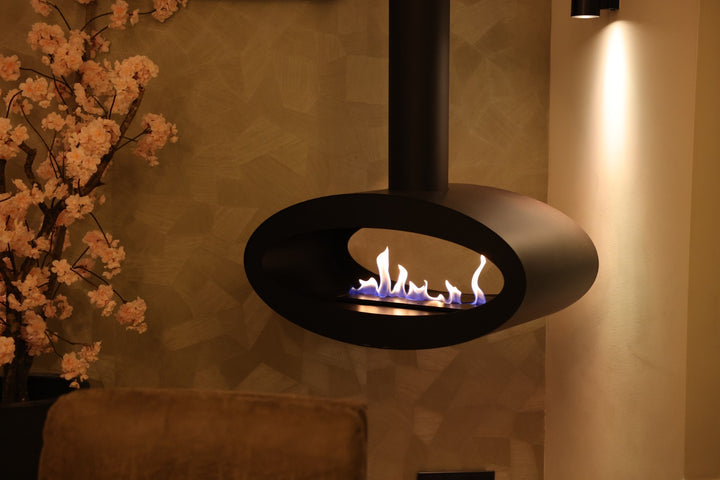 Bioethanol Hängekamin Decke - Tube 2Side XL Weiss