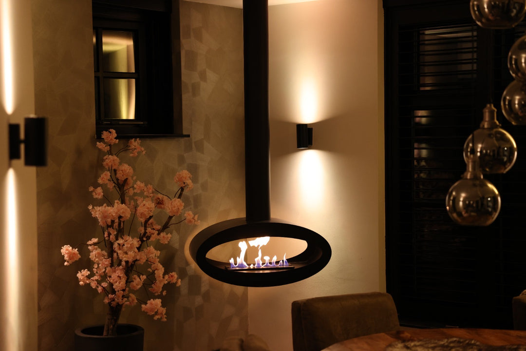 Bioethanol Hängekamin Decke - Tube 2Side XL Weiss