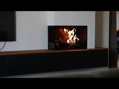 Bioethanol Eck Einbaukamin - BASE WOOD L140
