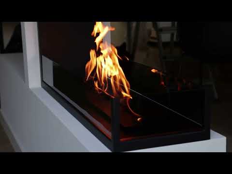 Dreiseitiger Bioethanol Einbaukamin U - SAINT 180